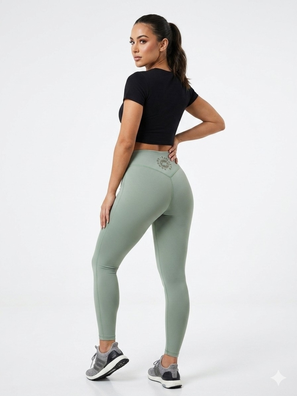 Gymshark Sage Green High-Waist Sculpt Leggings